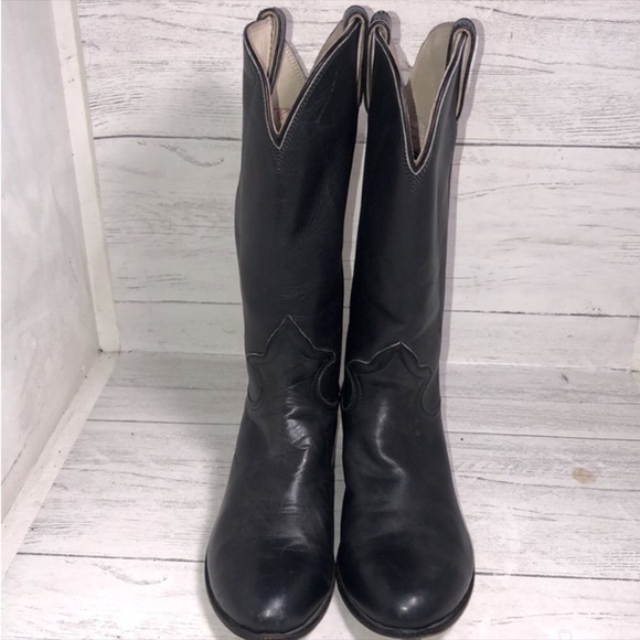 🖤 Handmade black cowgirl boots 🖤 - Picture 2 of 9